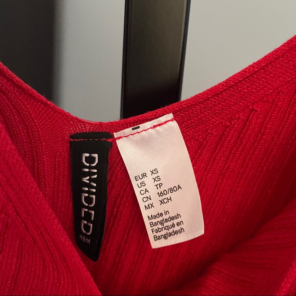 H&M Red Knit Ribbed Tank - Picture 4 of 4